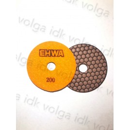 Алмазный гибкий шлифовальный круг EHWA сухие Д 100 №200